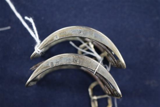 Eight assorted pairs of Georgian and later buckles including silver and Chinese white metal.